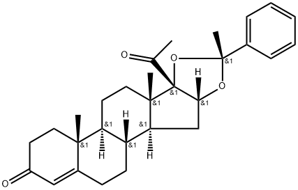 (16alpha(R))-16,17-((1-Phenylethylidene)bis(oxy))-pregn-4-ene-3,20-dione(24356-94-3)
